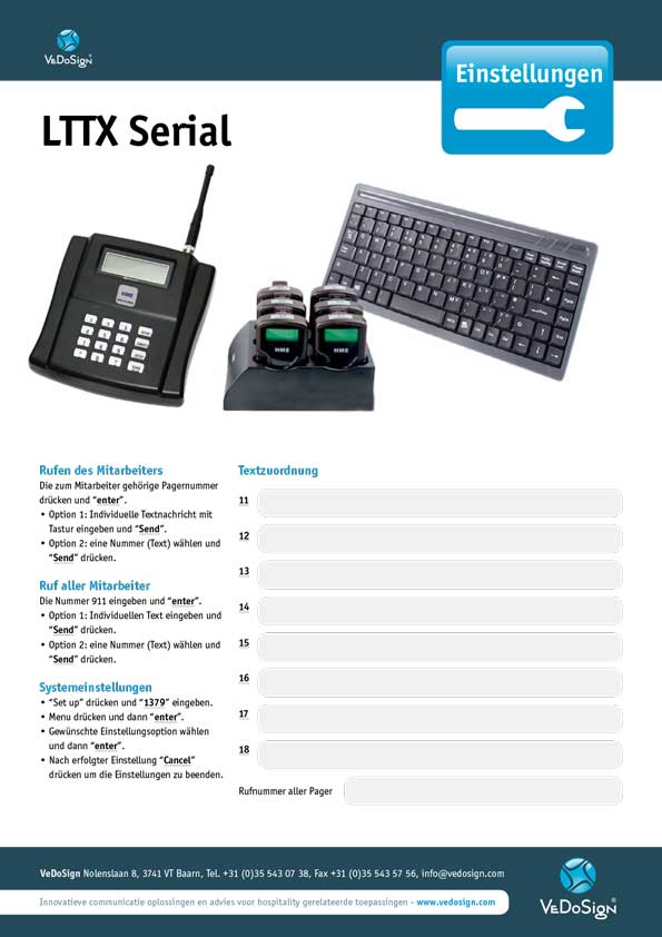 Anleitung LTTX Serial Daten Eingeben