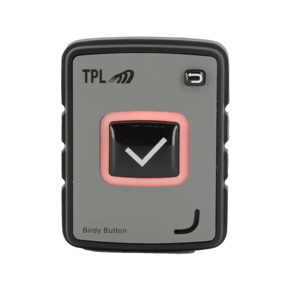 Birdy Button Slimme Noodknop Én Tracker Compact Voorzijde Geactiveerd Alarm