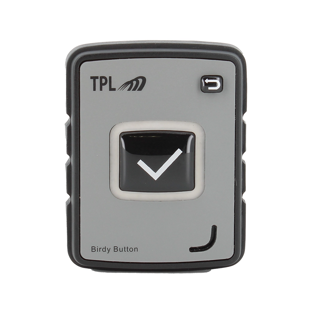 Birdy Button Slimme Noodknop Én Tracker Compact Voorzijde Birdy Button Slimme Noodknop Én Tracker Compact Voorzijde