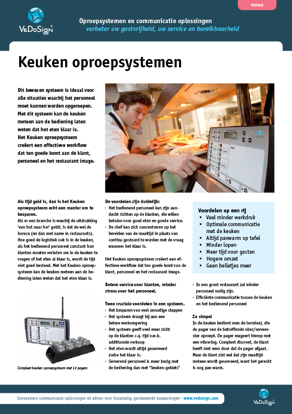 Brochure Keuken Oproepsysteem