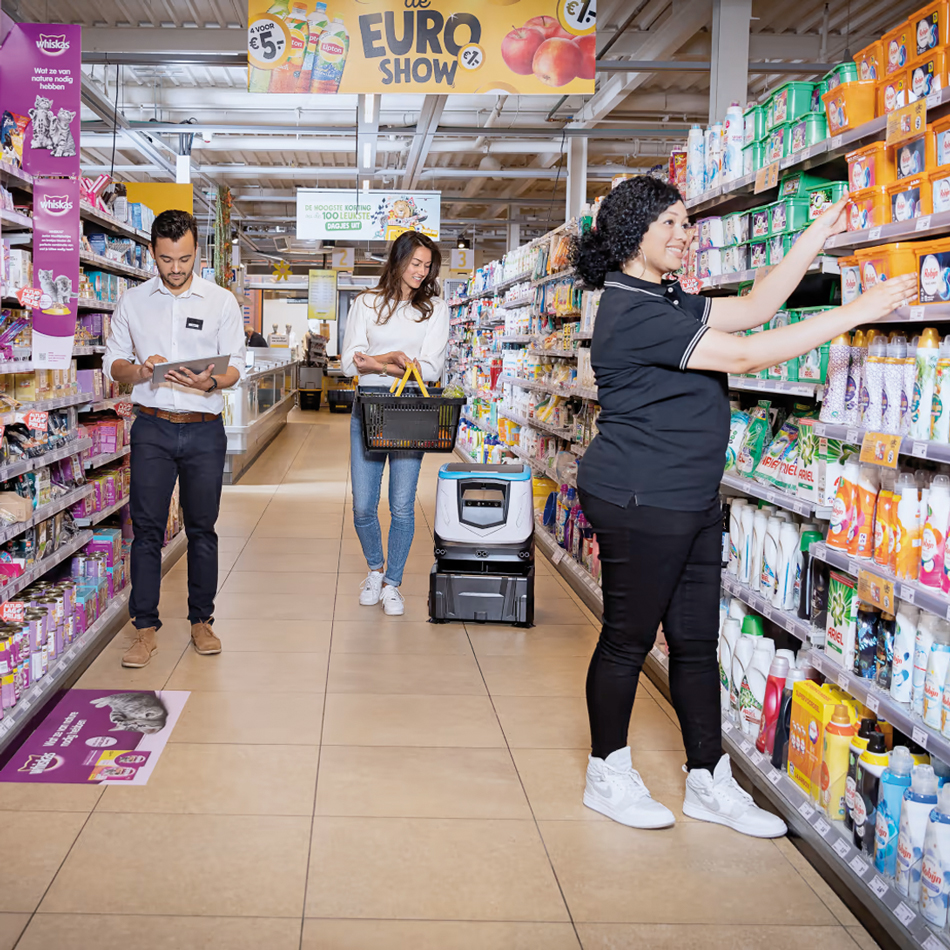 Cobi 18 Schoonmaakrobot Schrobzuiger Supermarkt