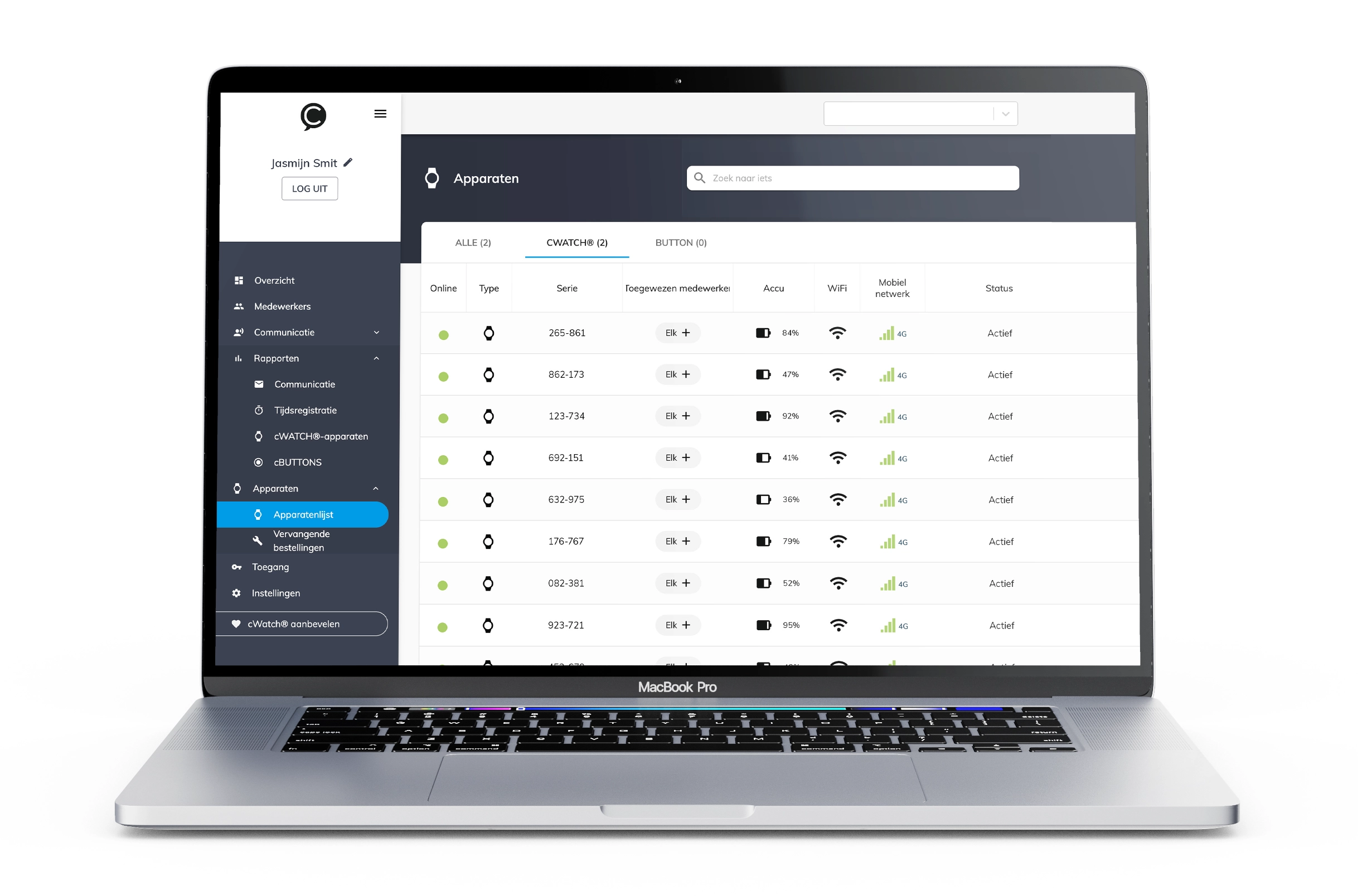 Cwatch Team Horlog Communicatie CDashboard Notebook