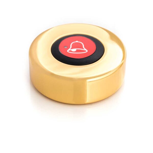 EasyCall Oproepknop Goud Met Rode Knop En Belletje