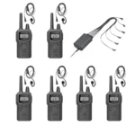 Kenwood Set Met Zes KT 300 Portofoon Compact Vergunningsvrij Met C Oortje K1 ZES