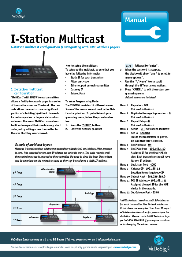 Manual Station Multicast GB