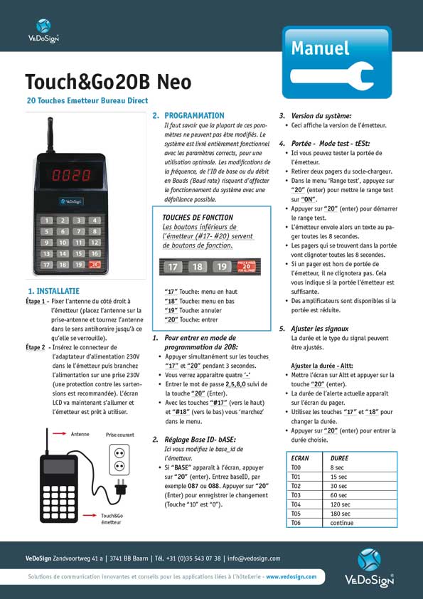 Manuel Touch&Go20B Neo