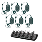 Set 6 Motorola CLP446 Portofoons Met Oortje En Multilader