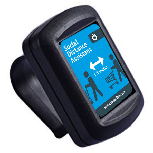 Social Distance Assistant COVID Afstand Alert Melding Anderhalve Meter Apparaat Clip WINKEL