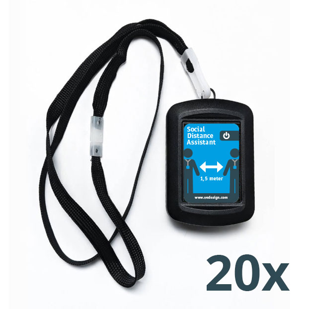 Social Distance Assistant Halskoord COVID Afstand Alert Melding Anderhalve Meter 20x Social Distance Assistant Halskoord COVID Afstand Alert Melding Anderhalve Meter 20x