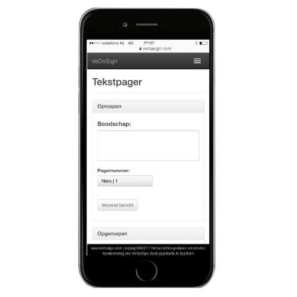 Software Tekstpager Module Iphone Standaard