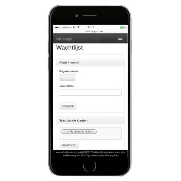 Software Wachtlijst Module Iphone Klant Knop