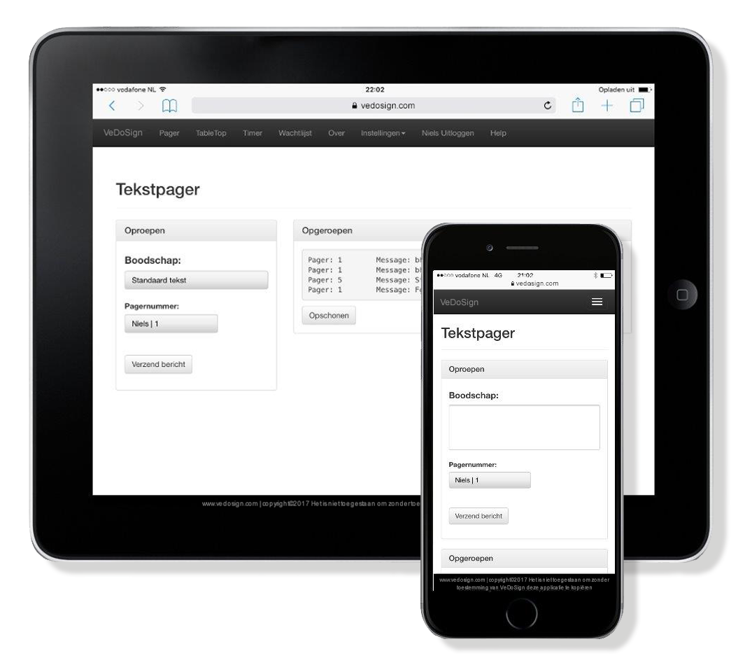 Tekstpager Ipad Iphone Standaard