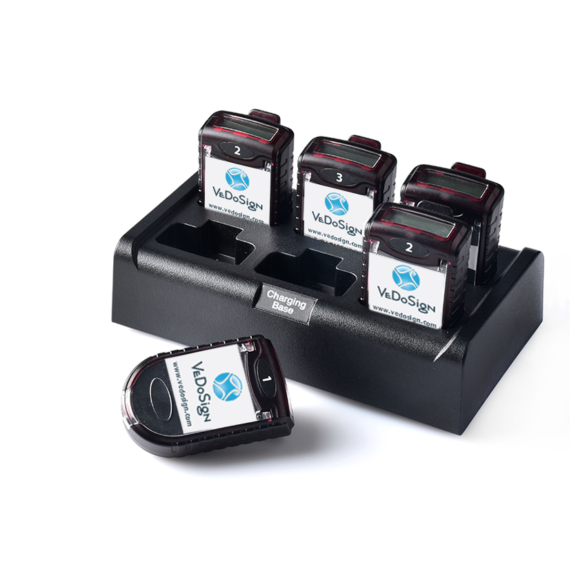 Top View Pager VeDoSign In 6 Positie Lader Sfeer