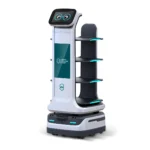 U Serve United Media Delivery Robot Robot Vrij Voor Schuin