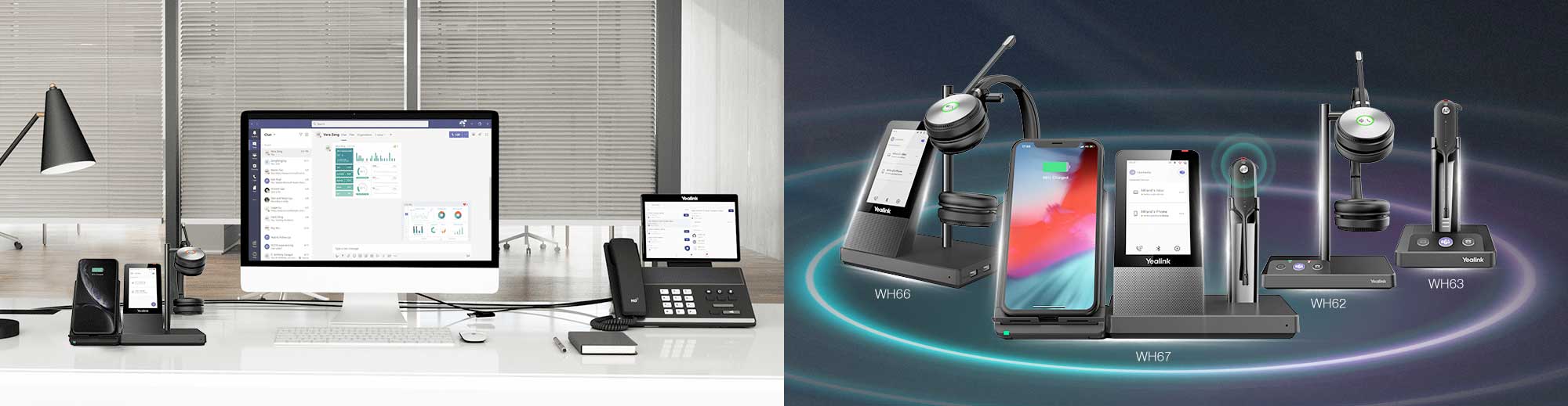 WHx Serie Yealink VeDoSign Teams Headsets Hoge Kwaliteit