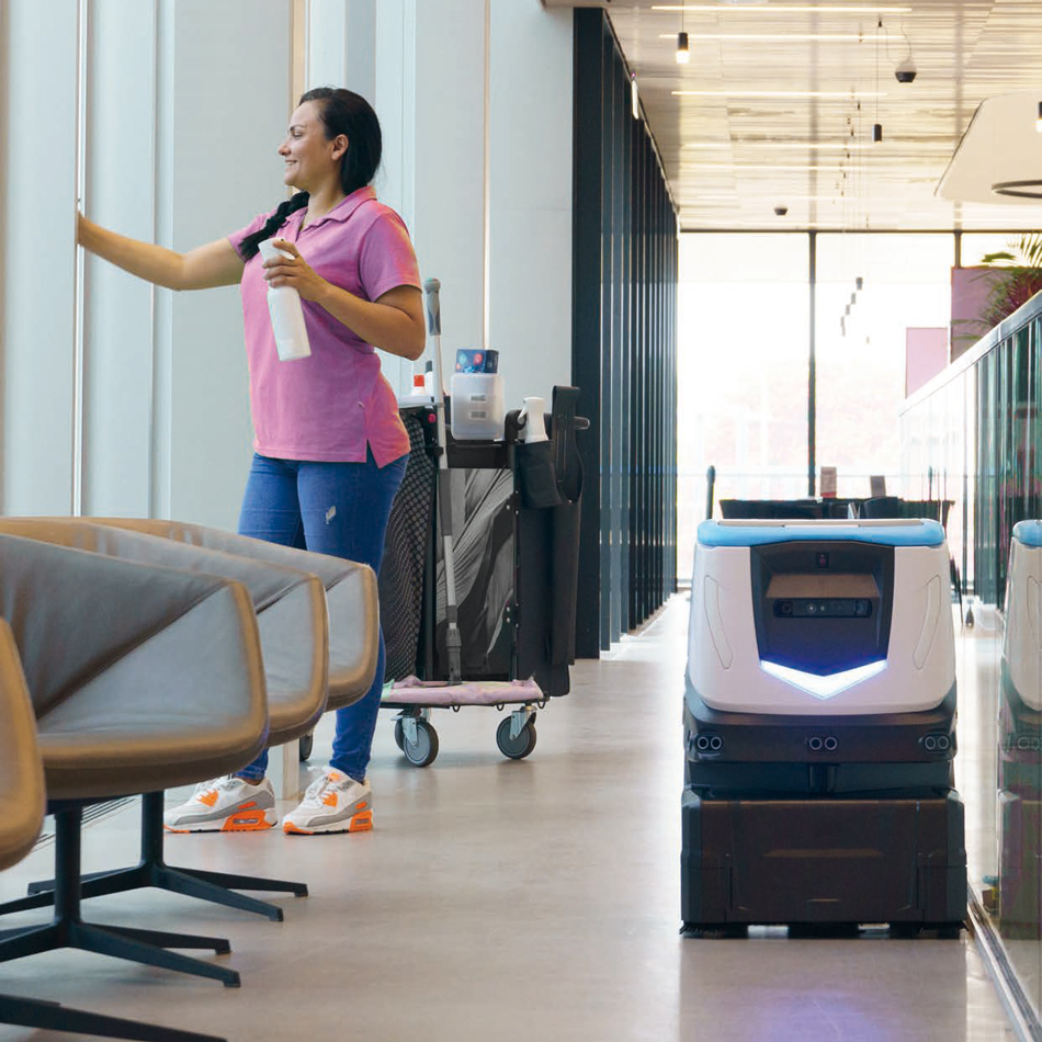 Personeel Ontlasten Schoonmaakrobot Autonome Schrobzuiger